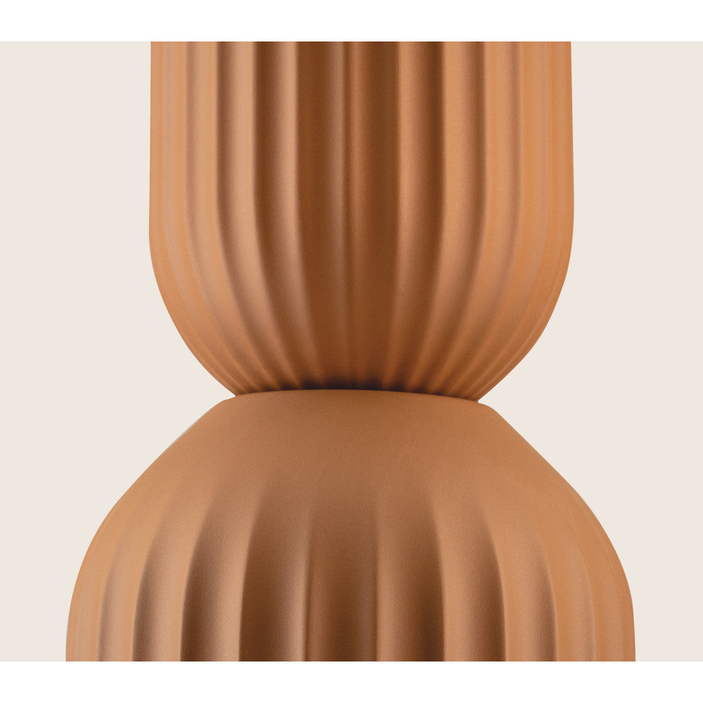 Suspension ZAMBELIS D150 E27 DESIGN Terracotta et Noir Sans Source 2596