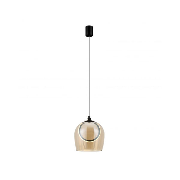 Suspension ZAMBELIS D200 6W DESIGN Champagne et Noir 23079