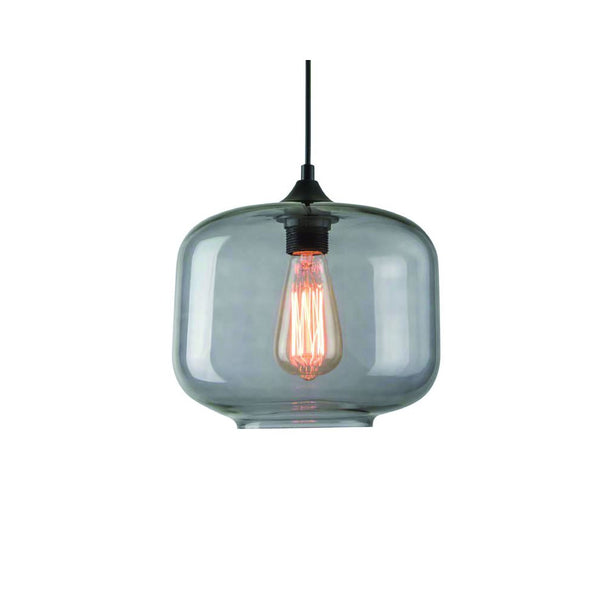 Suspension ZAMBELIS D240 E27 DESIGN Gris fume Sans Source 14102