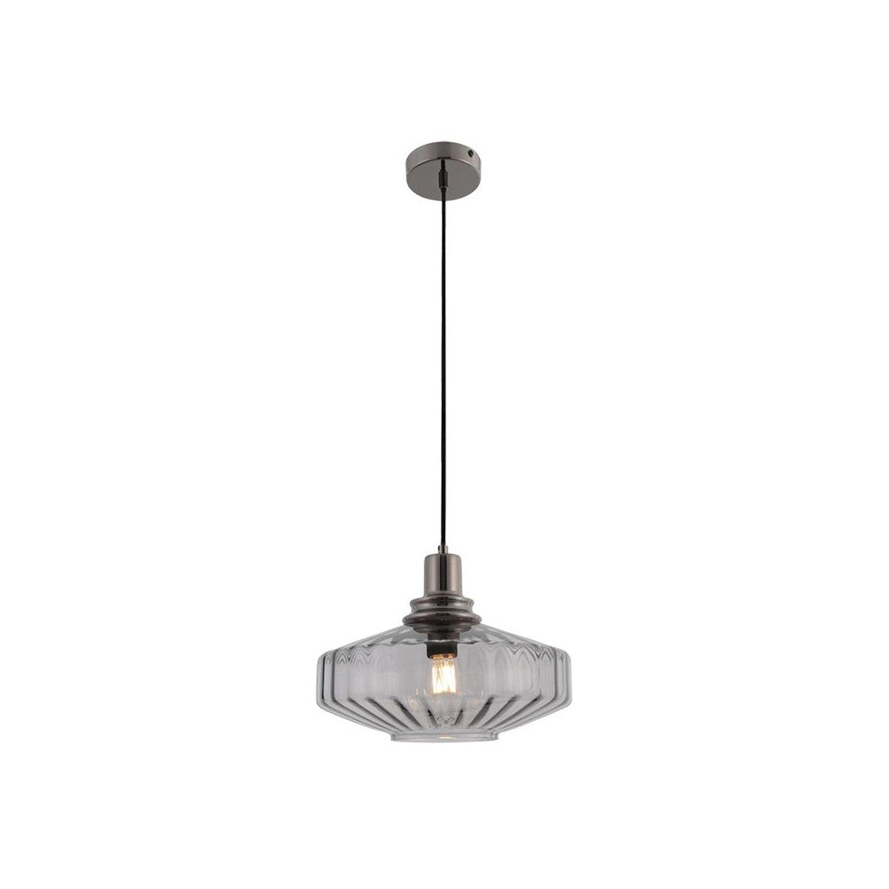 Suspension ZAMBELIS D280 E27 DESIGN Gris fonce Sans Source 23012