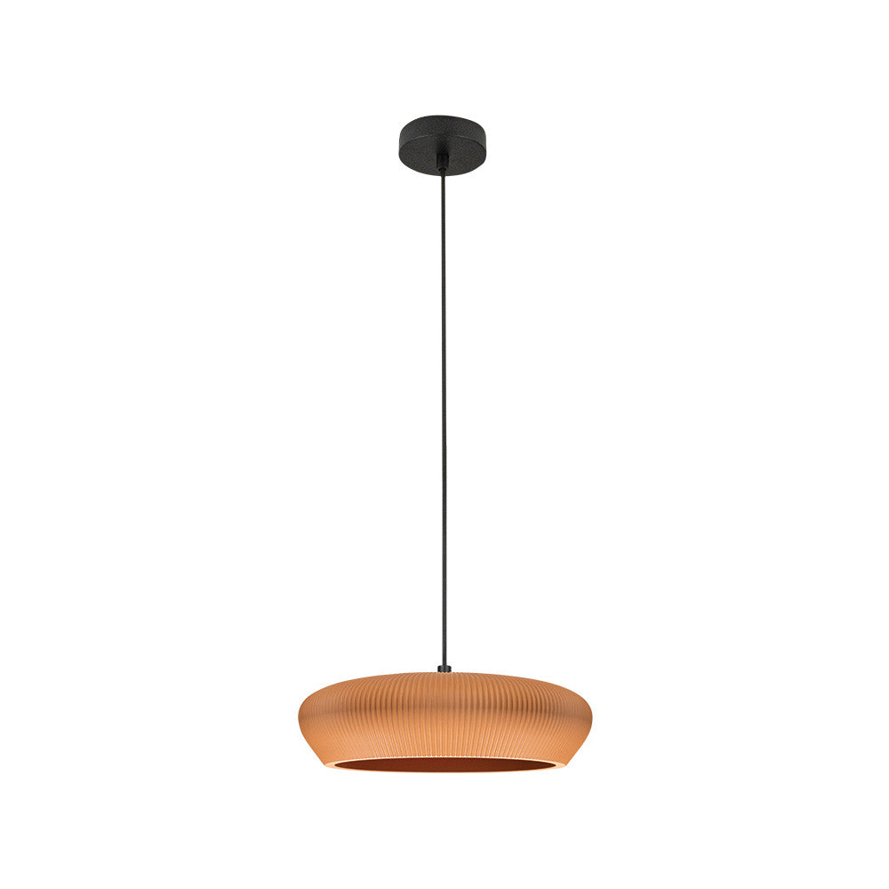 Suspension ZAMBELIS D285 2xG9 DESIGN Terracotta et Noir Sans Source 2591