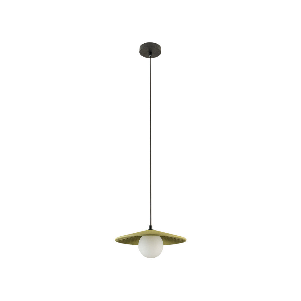 Suspension ZAMBELIS D285 G9 DESIGN Vert Olive et Noir Sans Source 2597