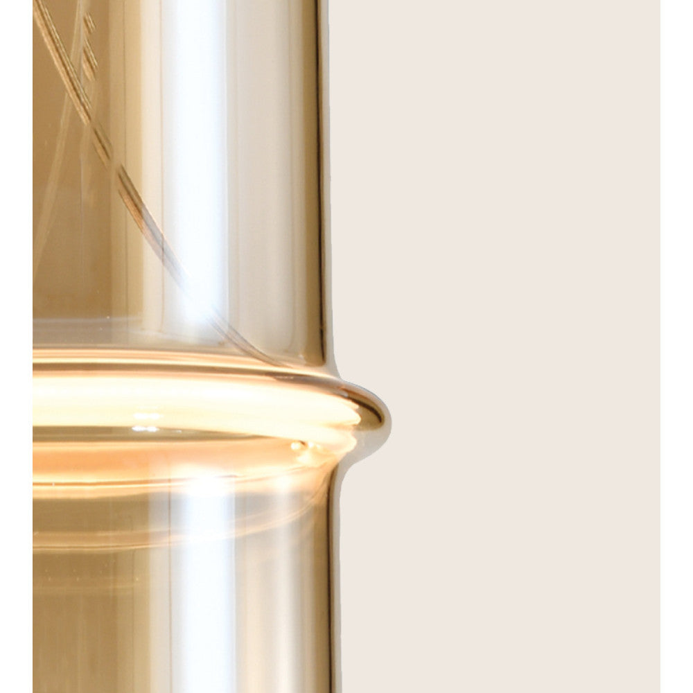 Suspension ZAMBELIS D300 20W Dimmable DESIGN Champagne et Noir Sable 2534