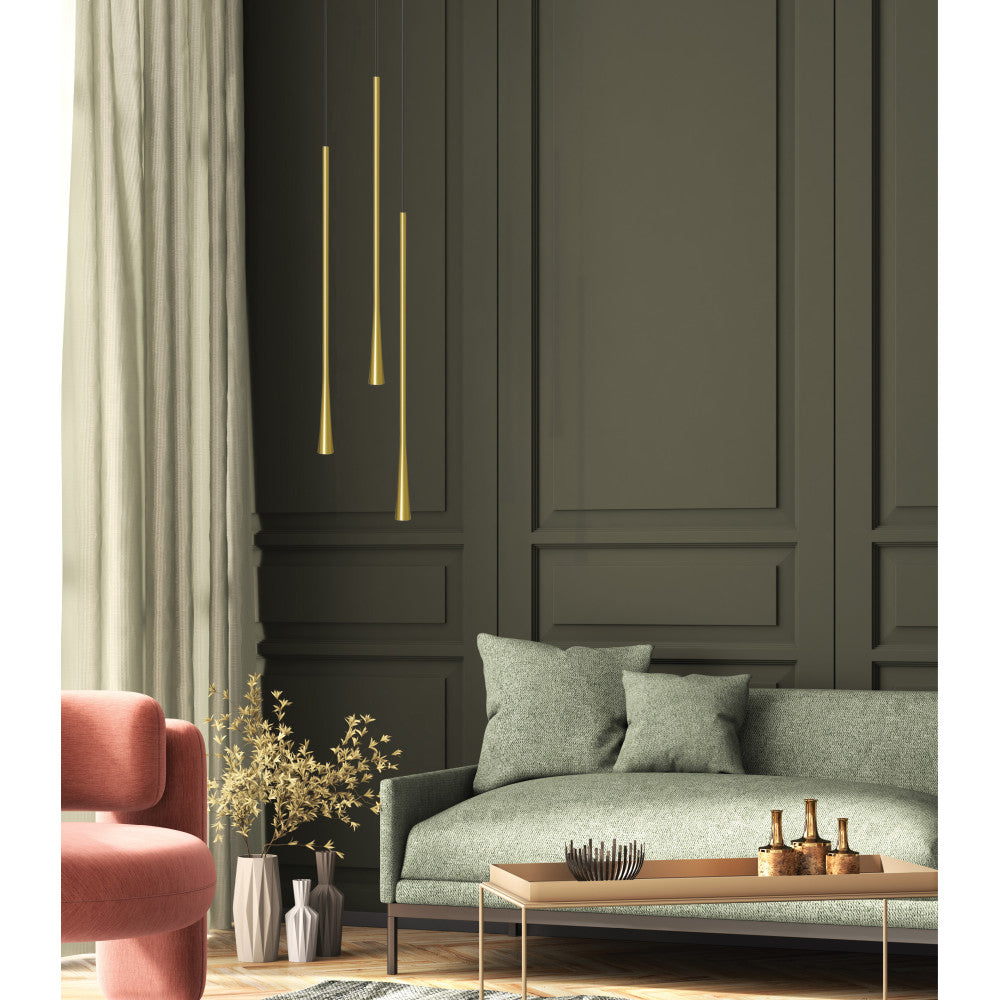 Suspension ZAMBELIS D32 6W DESIGN Cuivre et Noir Mat 20143