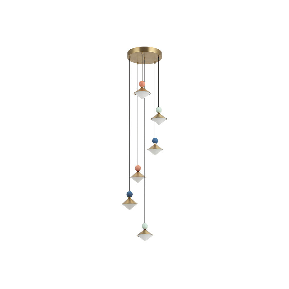 Suspension ZAMBELIS D390 40W Dimmable DESIGN Laiton Brosse 25102