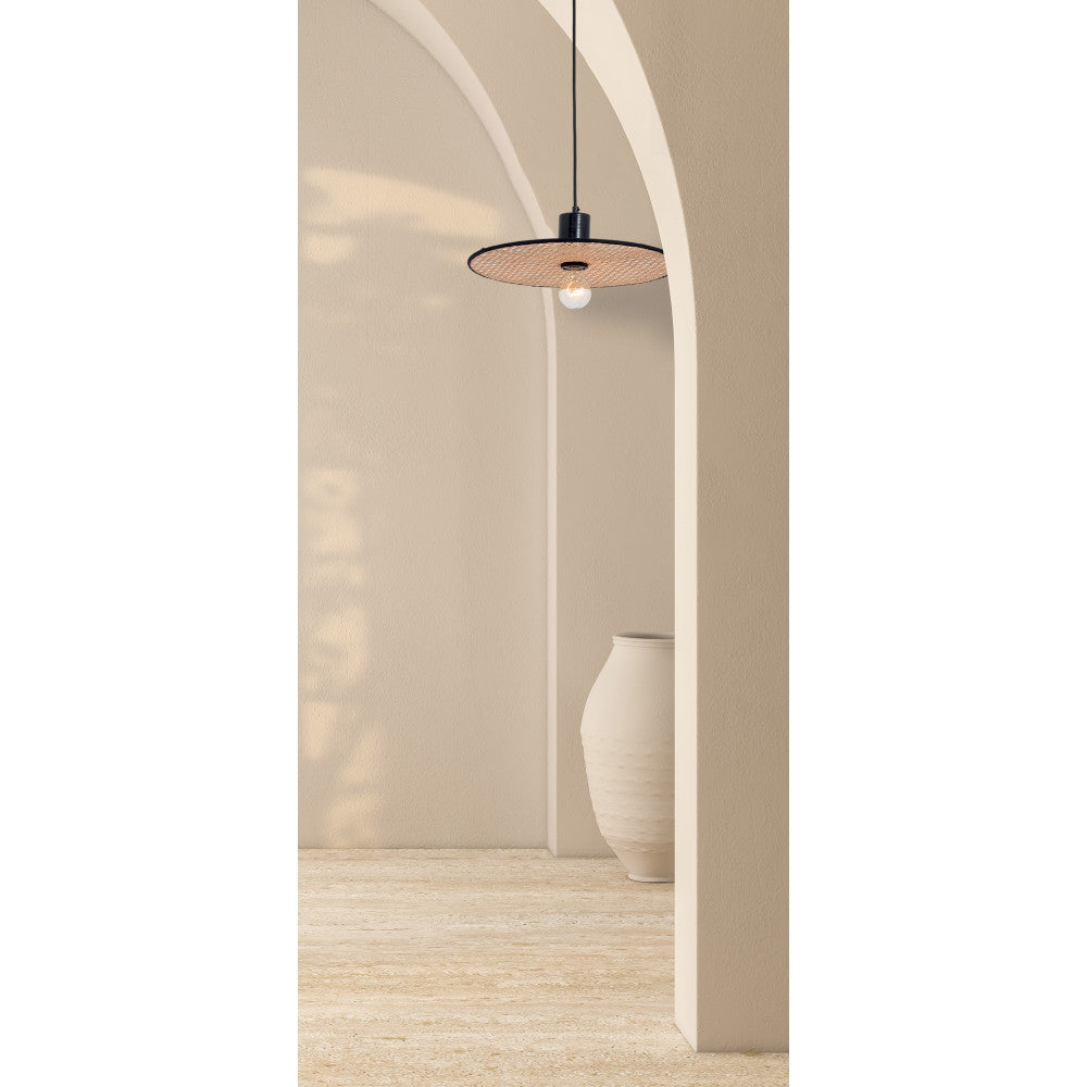 Suspension ZAMBELIS D400 E27 DESIGN Noir Sable Sans Source 22173