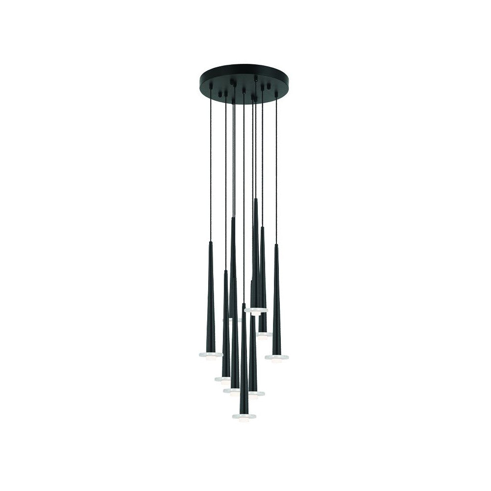 Suspension ZAMBELIS D70 25W DESIGN Noir Sable et Marbre Blanc 22113