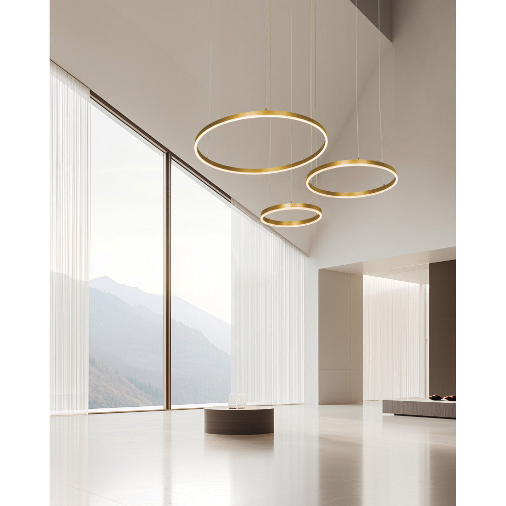 Suspension ZAMBELIS D800 126W Dimmable DESIGN Or Brosse 1956-D