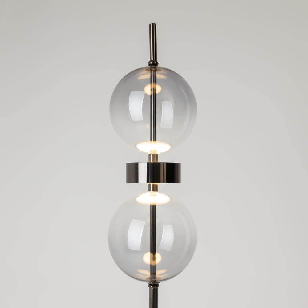 Double Moon Lampadaire noir