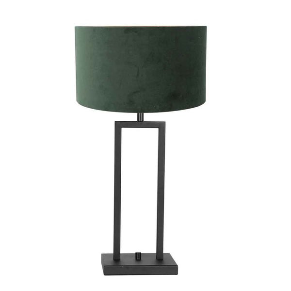 Black Table Lamp Green Velvet