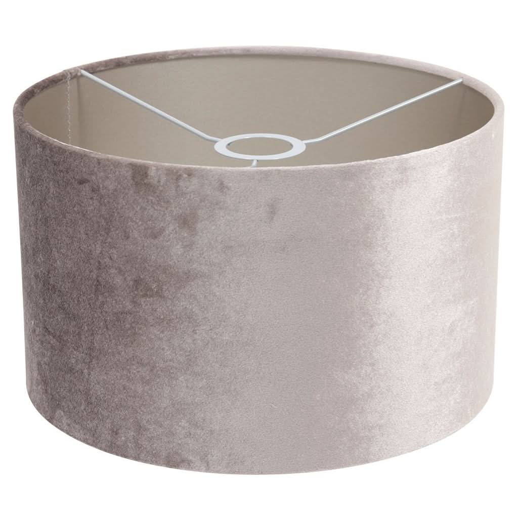Lampe de table Pied 8213ZW Noir + Abat-jour Velours Argent | Designix - - https://designix.fr