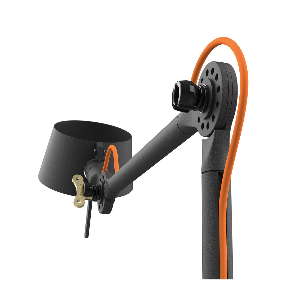 Lampadaire LED Bolt10 Noir Orange