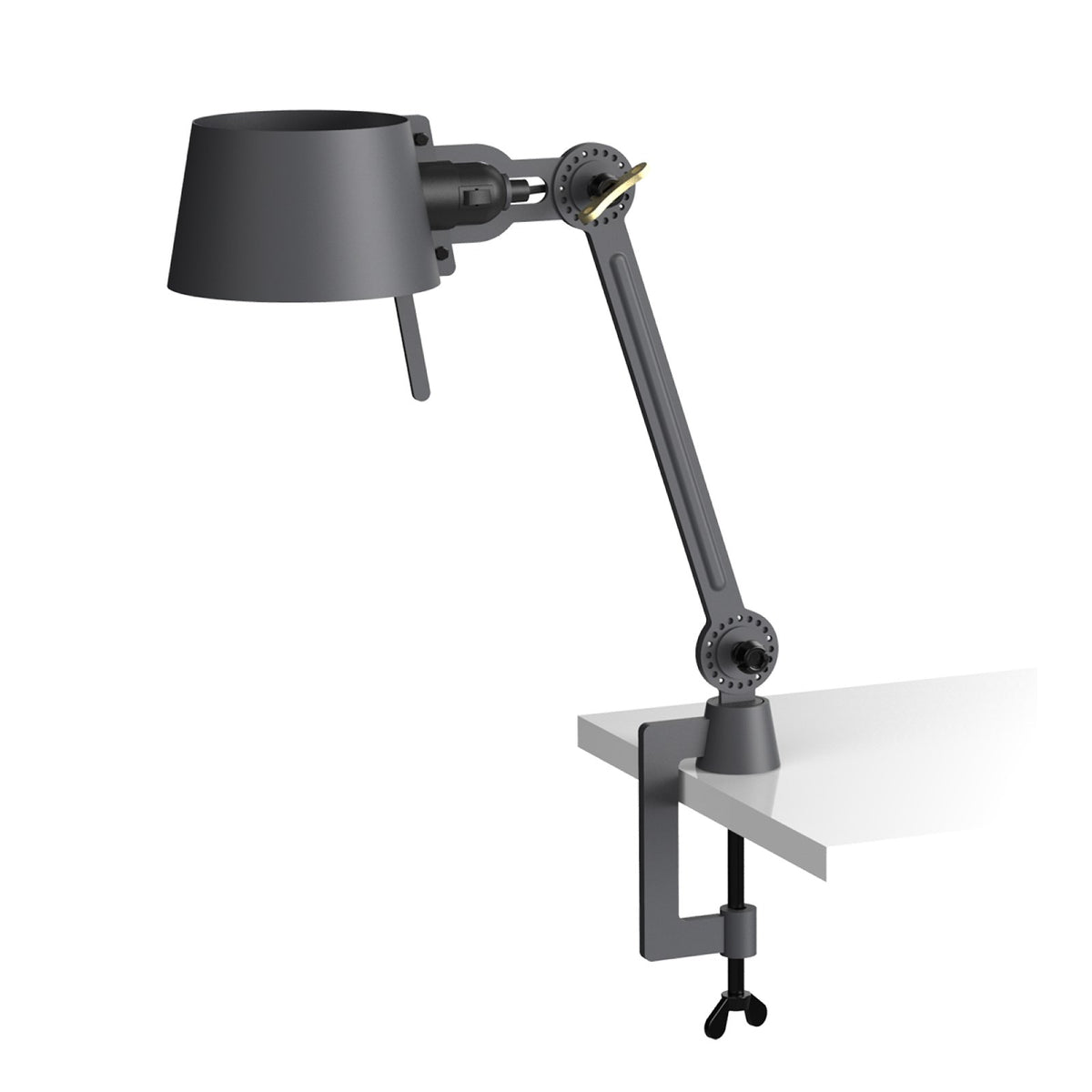 Lampe de bureau Bolt Small 1 bras à pince Gris nuit