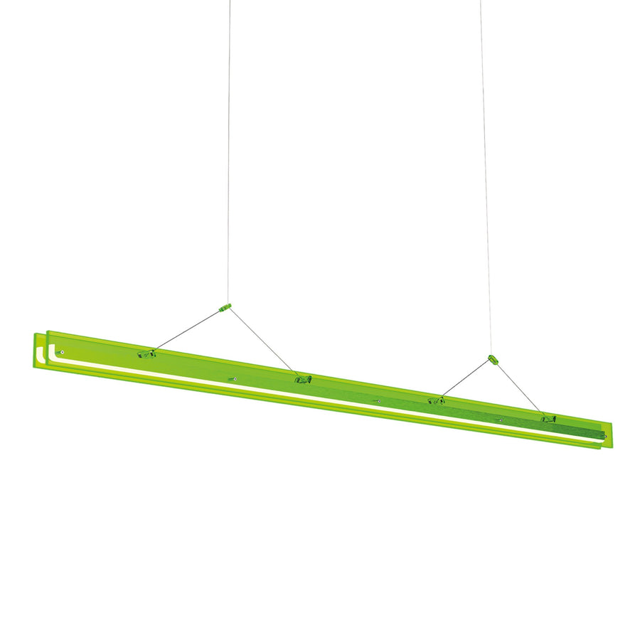 Suspension LED linéaire Bridge Orange lave 149 cm