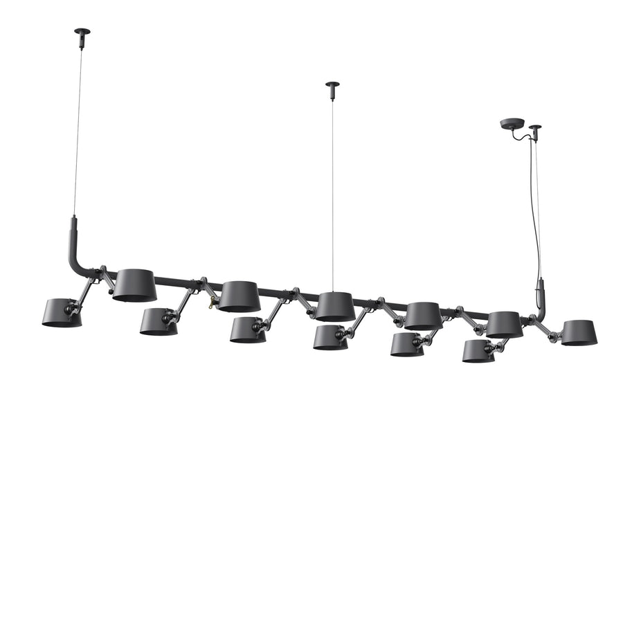Suspension multiple Bolt 12 lumières Gris nuit
