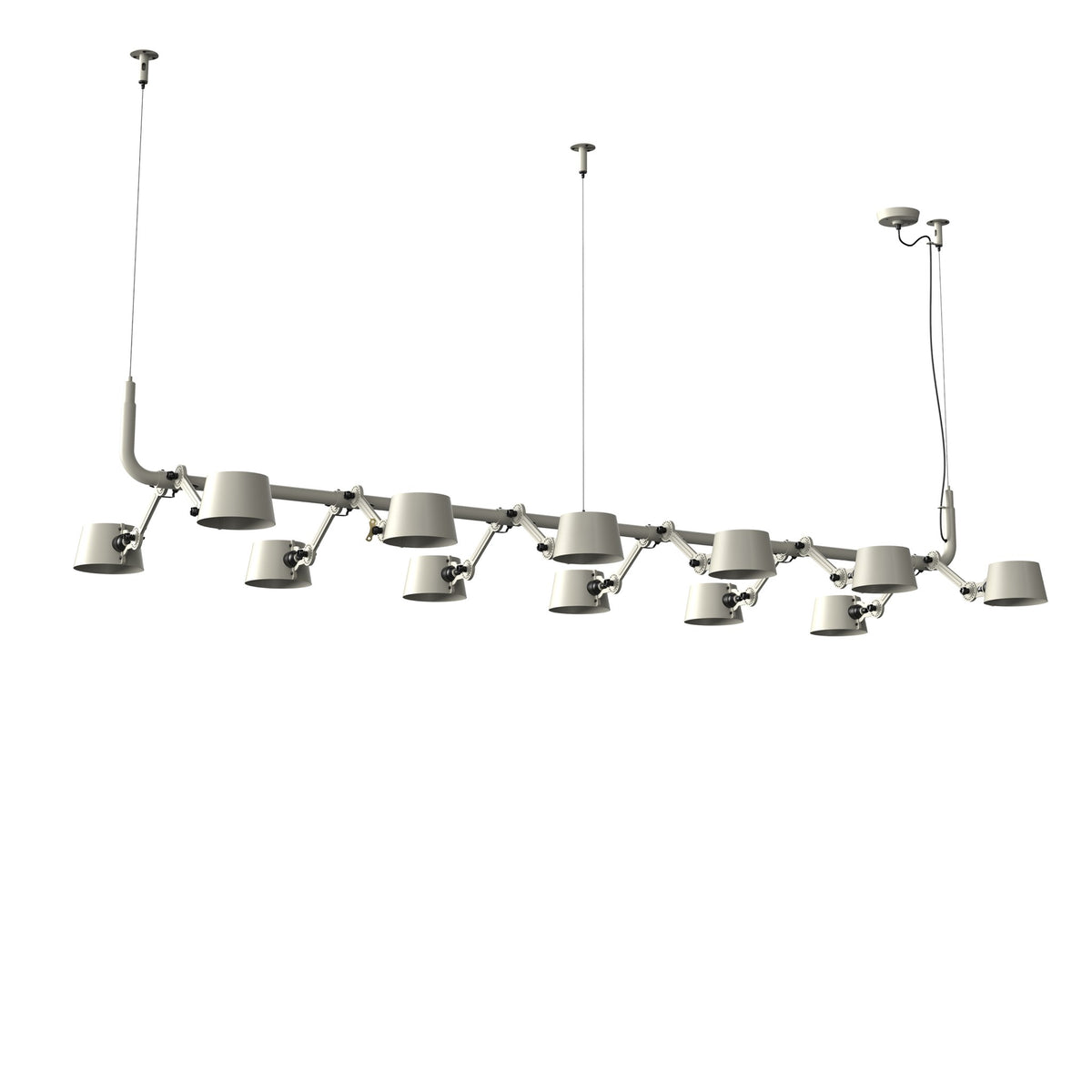 Suspension multiple Bolt 12 lumières Gris cendré