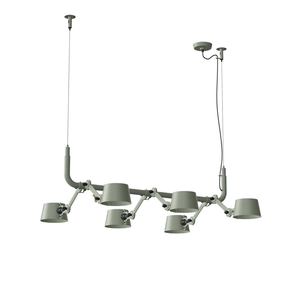 Suspension multiple Bolt 6 lumières Vert flux