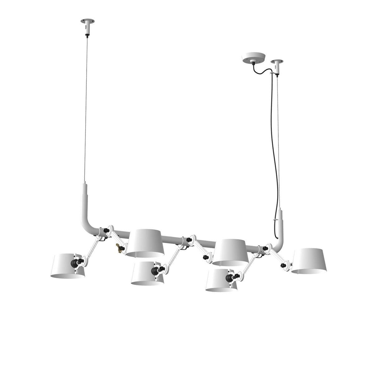 Suspension multiple Bolt 6 lumières Blanc pur