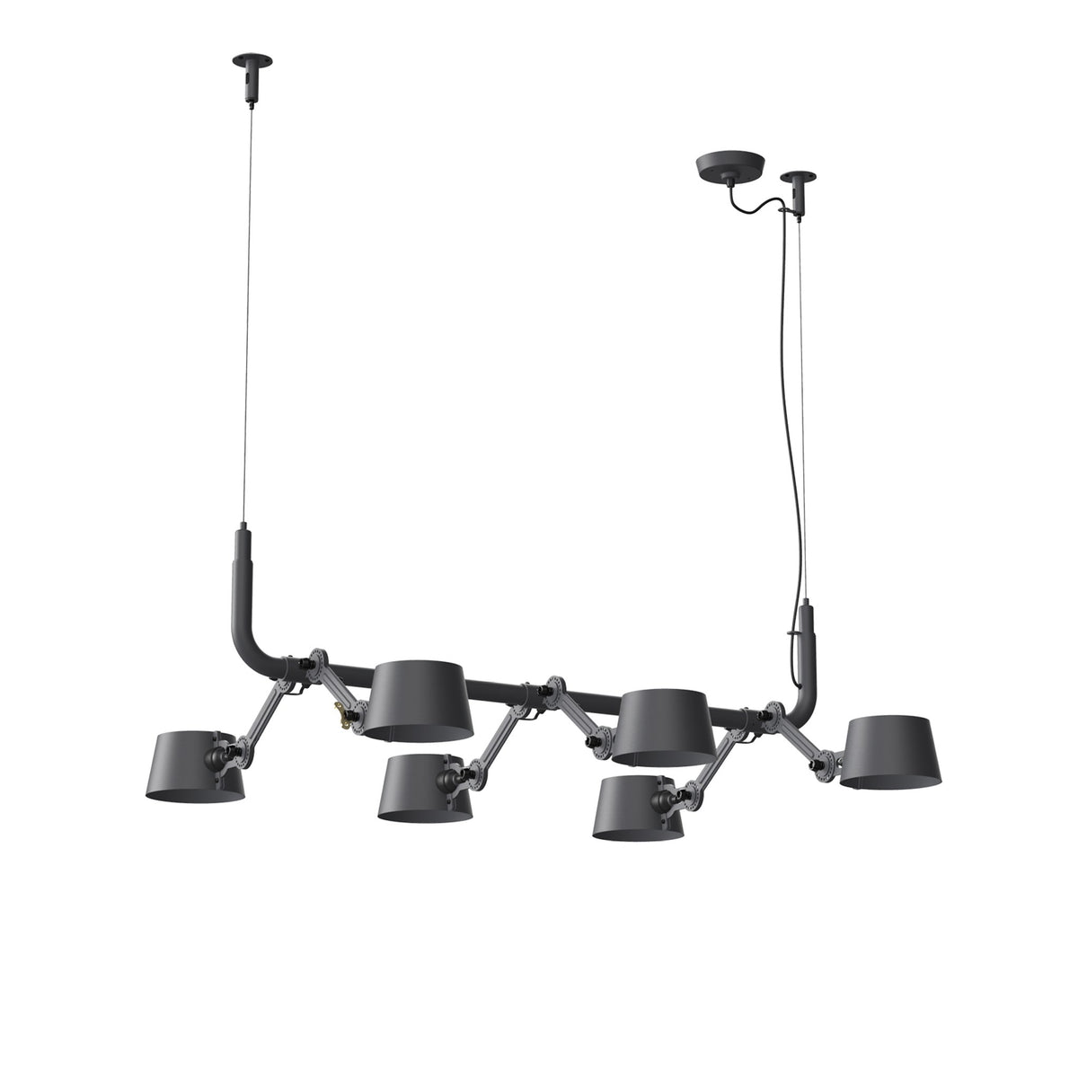 Suspension multiple Bolt 6 lumières Gris nuit