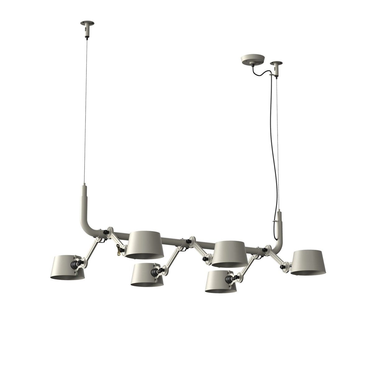 Suspension multiple Bolt 6 lumières Gris cendré