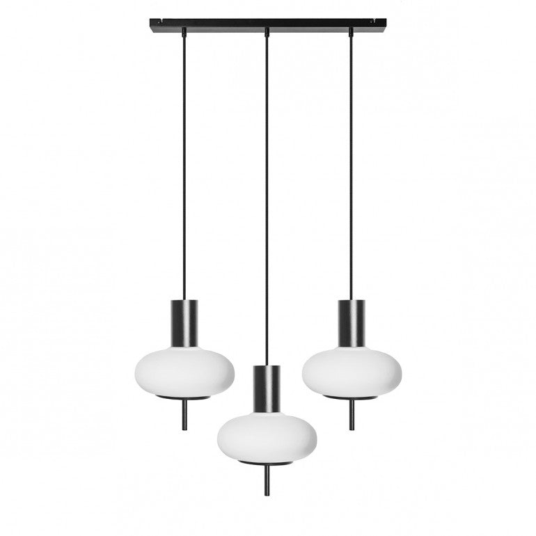 Suspension luminaire TORNI A 3L Noir