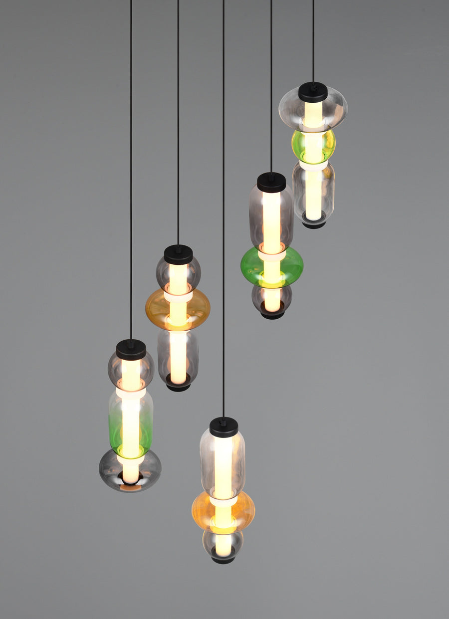 Suspension Minerva multicolore, verre, H 58 cm (334330517)
