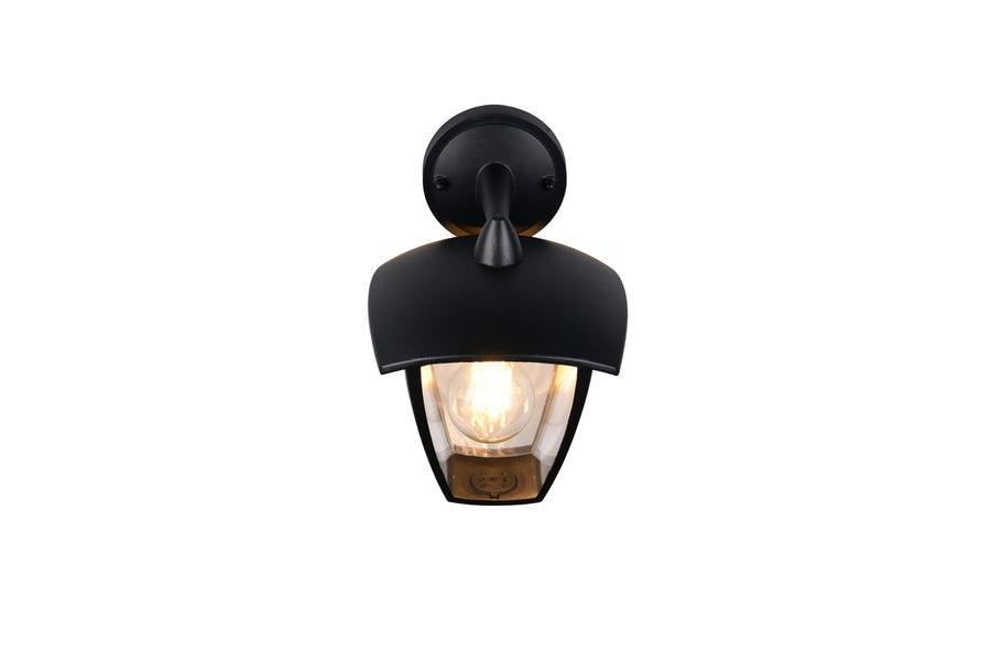 Applique extérieure Venta noire mat, H 24 cm (263260132)