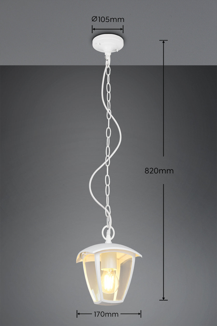 Suspension extérieure Venta blanche mat