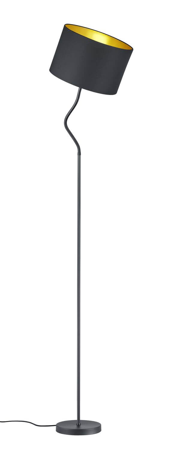 Lampadaire Hostel noir mat, L 156 cm