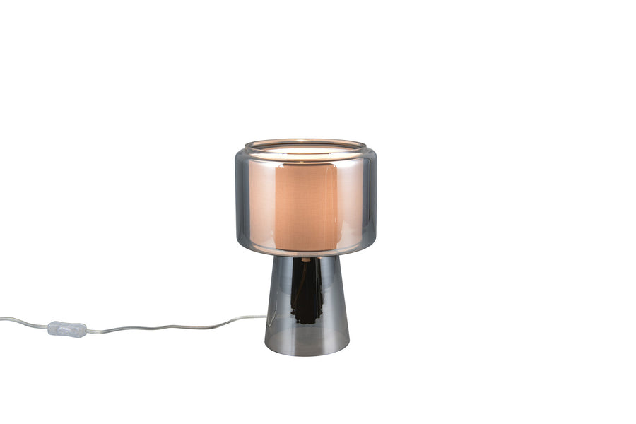 Lampe à poser Rocka chromée, verre