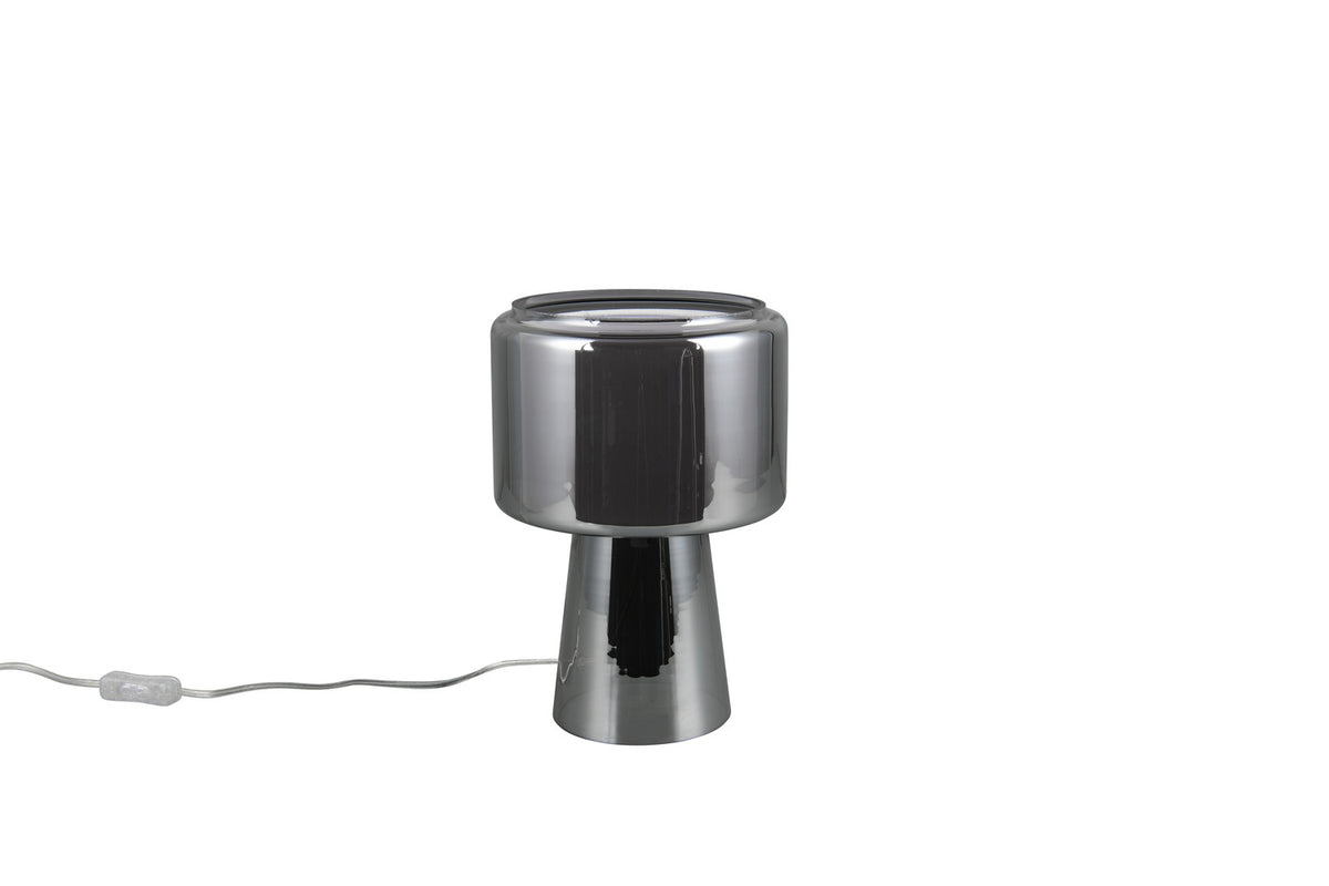 Lampe à poser Rocka chromée, verre