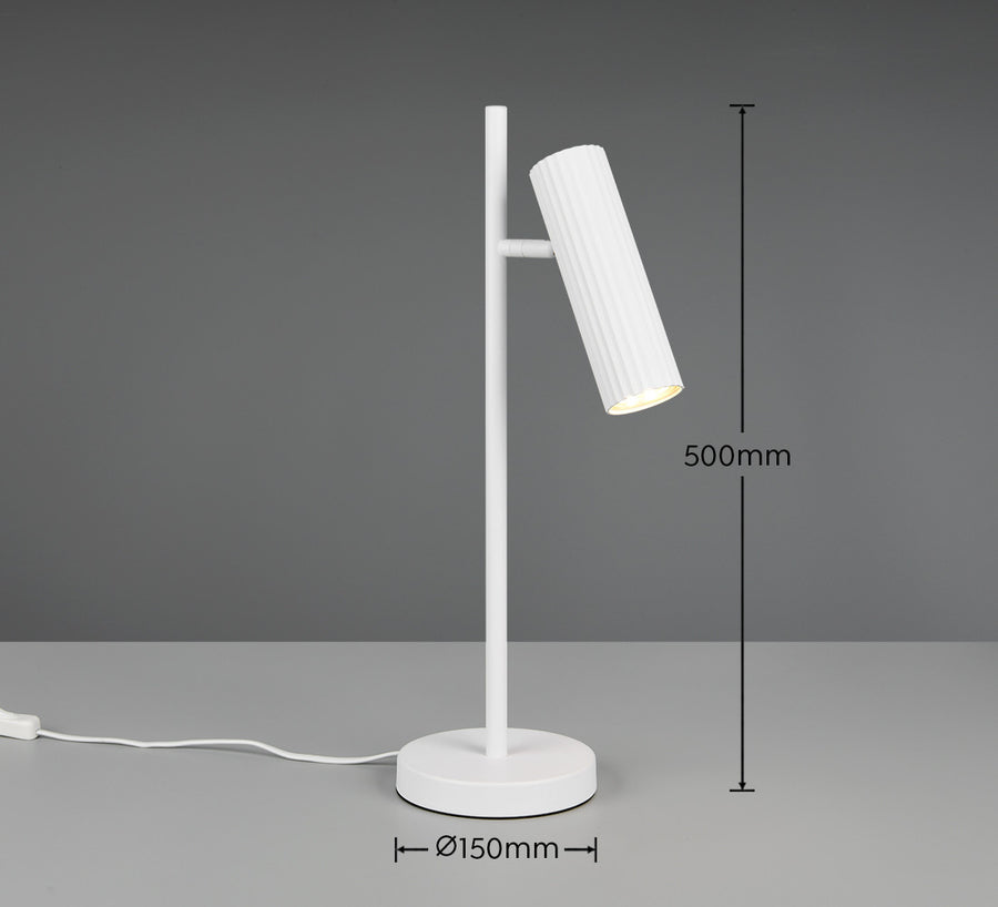 Lampe à poser Soka blanche mat