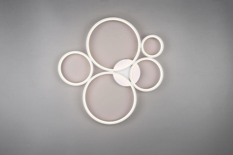 Plafonnier Rondo blanc mat, L 59 cm
