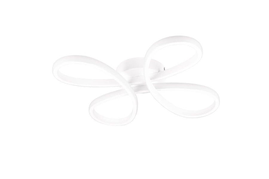 Plafonnier Fly blanc mat, L 40 cm