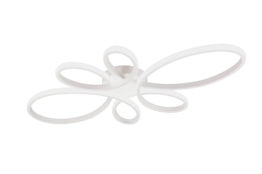 Plafonnier Fly blanc mat, L 83 cm