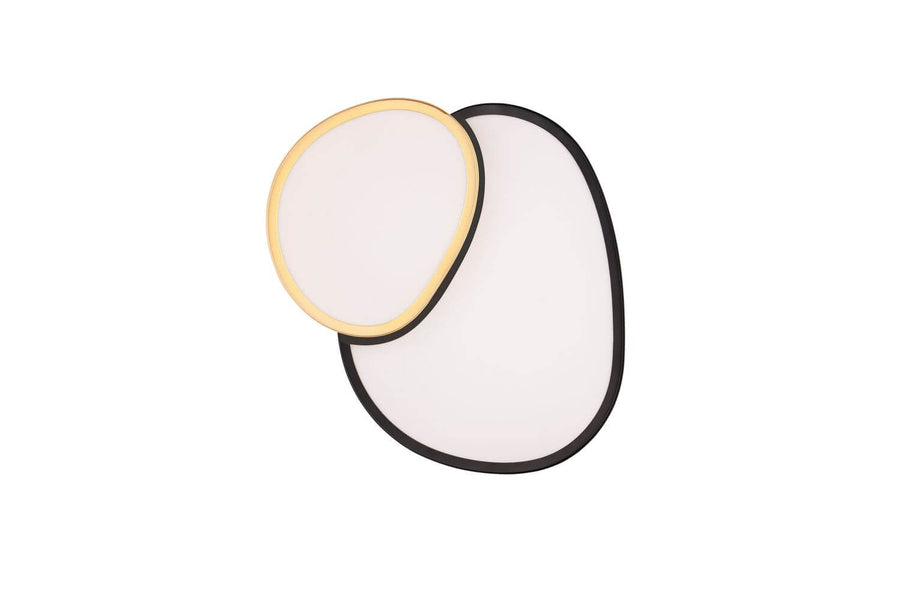 Plafonnier Rise noir et doré, L 43,5 cm