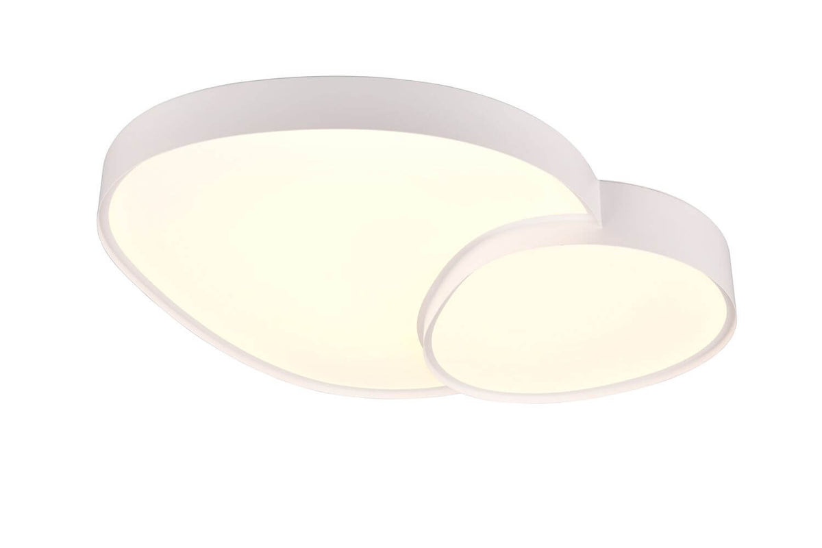 Plafonnier Rise blanc mat, L 77 cm