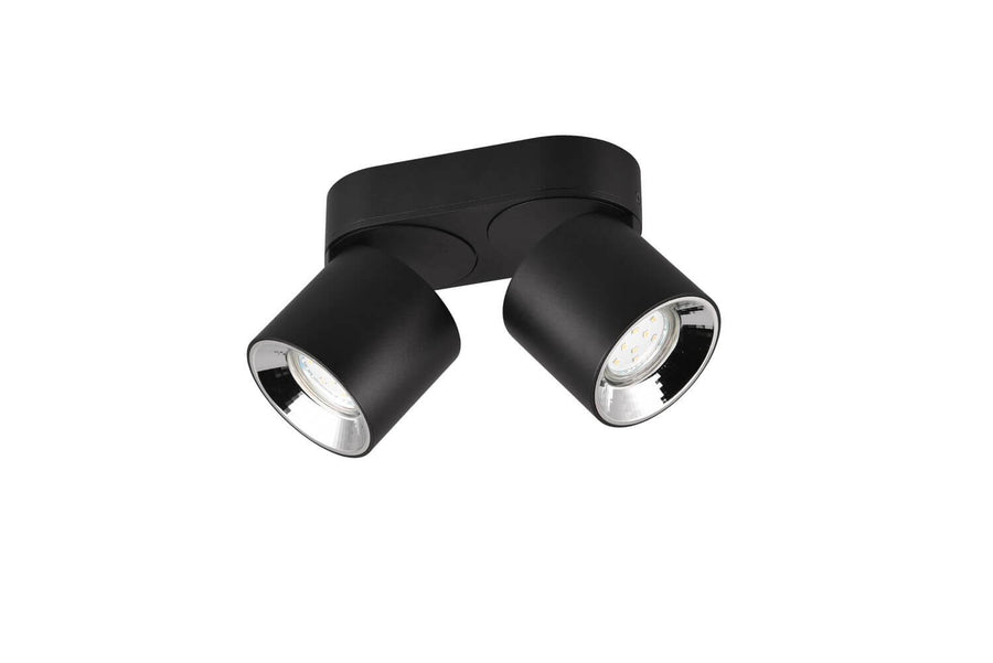 Plafonnier Guayana 2 lumières noir mat