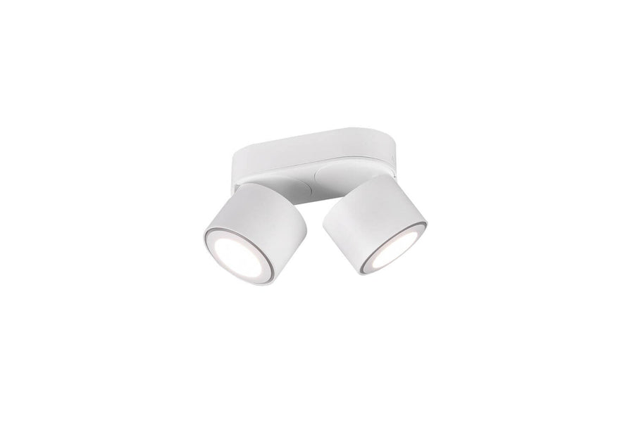 Plafonnier Taurus blanc mat, L 18 cm