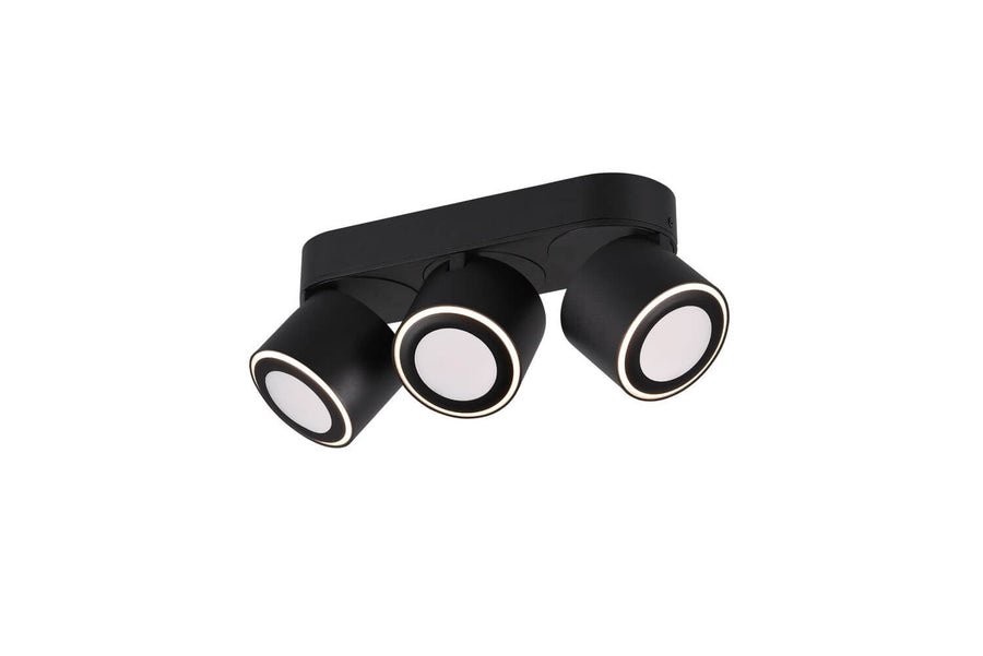 Plafonnier Taurus noir mat, L 27,3 cm