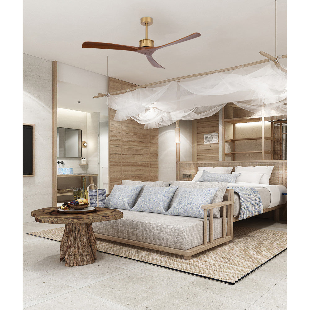 Ventilateur ZAMBELIS D1520 avec Telecommande DESIGN Dore 23002