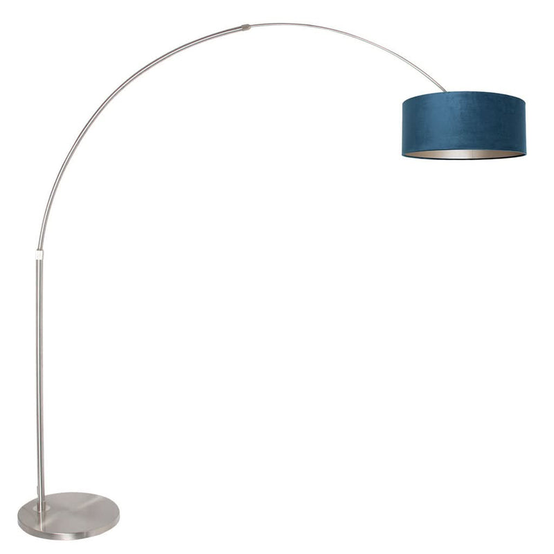 Blue Velvet Arched Lamp