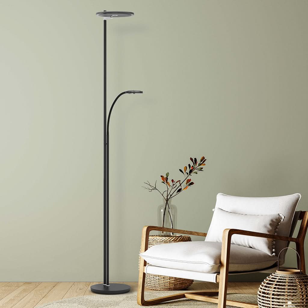Lampe de sol Turound 2989ZW Noir | Designix - - https://designix.fr