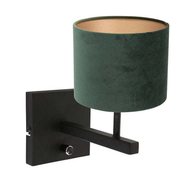 Black and Green Velvet Wall Lamp