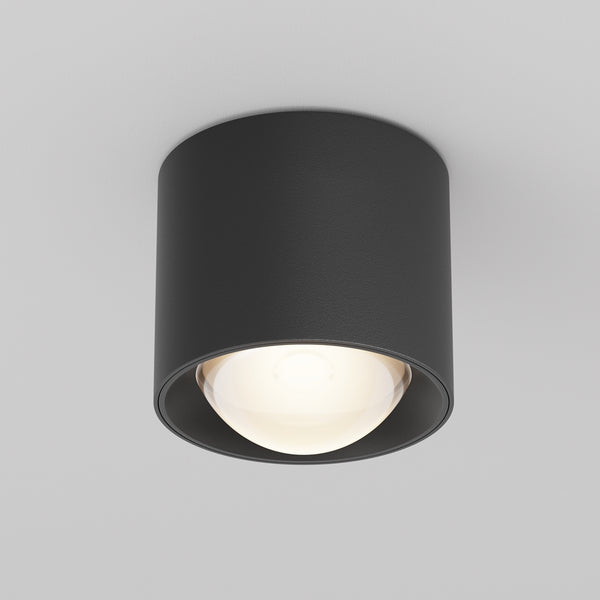 Lens black ceiling light