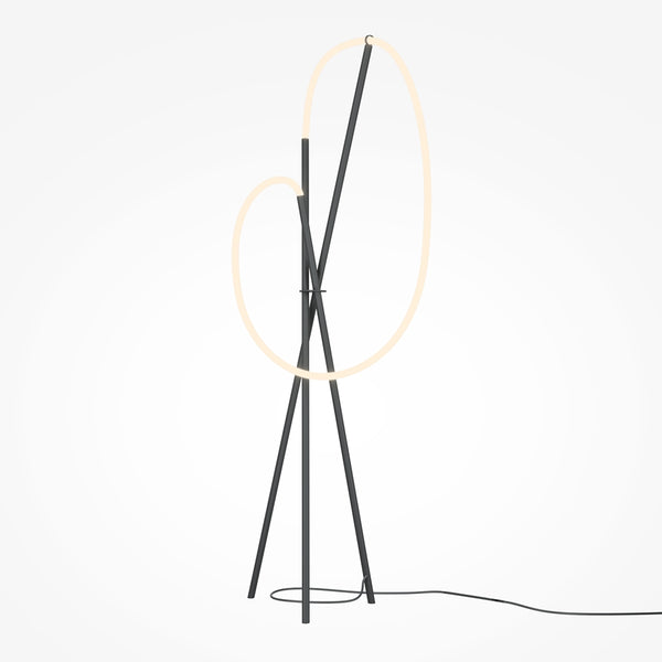 Black floor lamp crochet