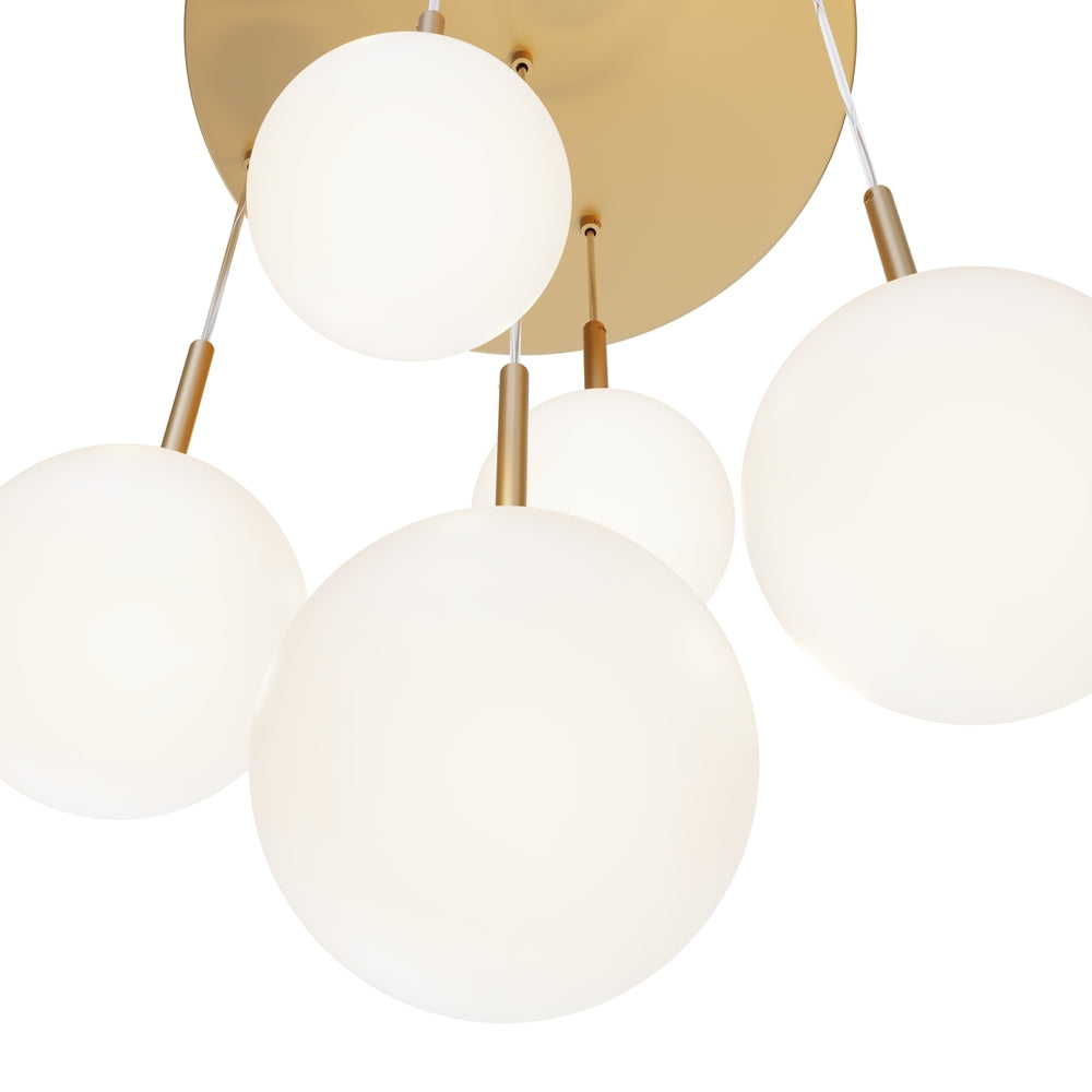 Basic form Suspension luminaire doré