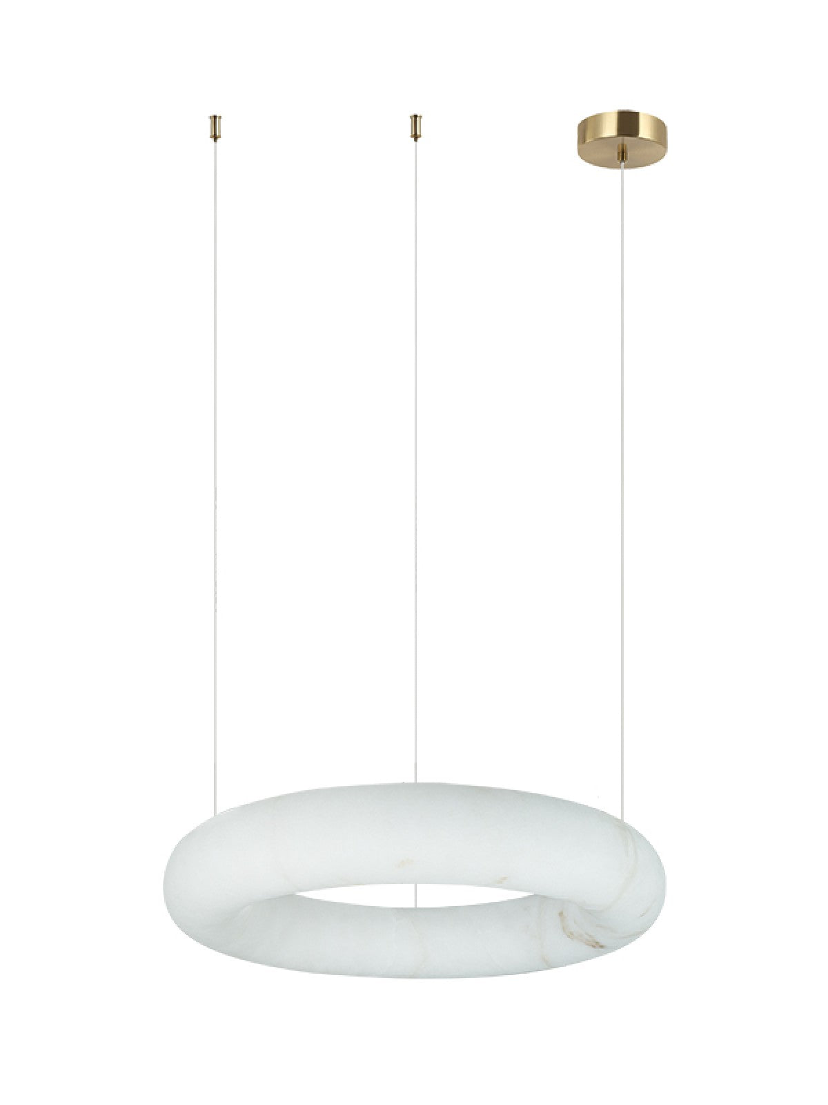 Suspension ZAMBELIS D340 25W Dimmable DESIGN Albatre Blanc et Laiton 2542