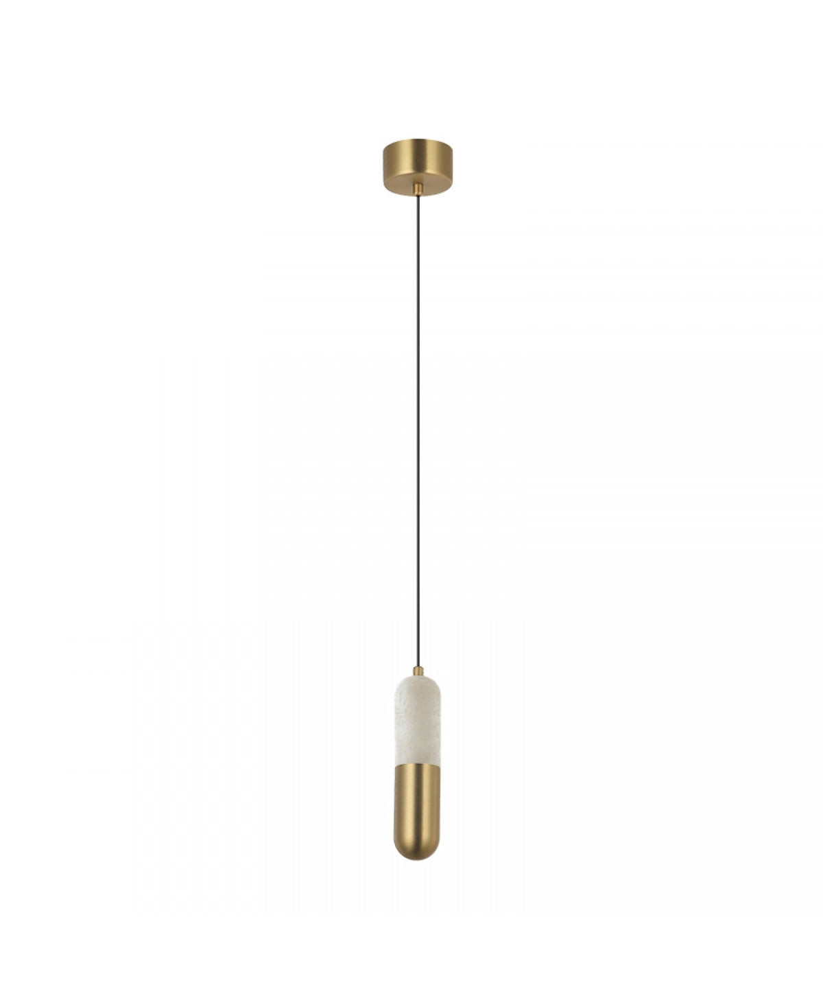 Suspension ZAMBELIS D50 7W Dimmable DESIGN Albatre Blanc et Laiton 2545