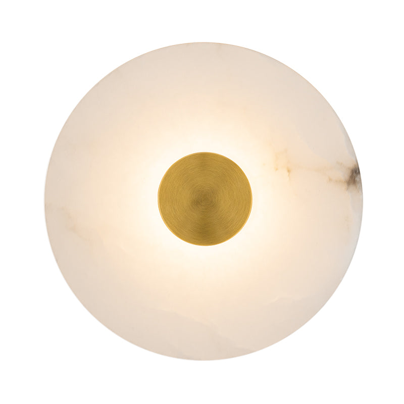 Applique Murale ZAMBELIS D250 5W DESIGN Albatre Blanc et Laiton 2550